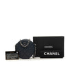 Chanel CC Quilted Caviar Round Clutch With Chain Secondhand