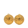 Secondhand Chanel CC Gold Plated Round Clip On Earrings