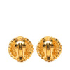 Secondhand Chanel CC Gold Plated Round Clip On Earrings