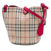 Burberry Haymarket Check Coated Canvas Lorne Bucket Bag Secondhand