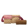 Gucci GG Canvas Web Double Pocket Belt Bag Secondhand
