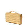 Bottega Veneta Metallic Lambskin Intrecciato Andiamo Clutch Secondhand