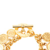 Celine Gold Plated Sport Button Medallion Charm Bracelet Secondhand