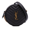 Secondhand Saint Laurent Grain De Poudre Chevron Round Vinyle Camera Bag