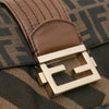 Fendi Zucca Canvas and Leather Chain Maxi Baguette Secondhand