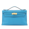 Hermès HERMES Pochette Kelly Mini Handbag Vaux Swift leather leather Vaux Swift leather Blue Blue frida Used Women Secondhand