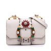Secondhand Miu Miu Goatskin Madras Soft Calf Crystal Embellished Crossbody