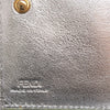 Fendi Metallic Leather Logo Bifold Compact Wallet Secondhand