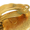 Secondhand Chanel CC Gold Plated Sunburst Round Clip On Earrings