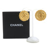Secondhand Chanel CC Gold Plated Sunburst Round Clip On Earrings