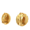 Secondhand Chanel CC Gold Plated Sunburst Round Clip On Earrings