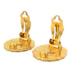 Secondhand Chanel CC Gold Plated Sunburst Round Clip On Earrings