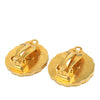 Secondhand Chanel CC Gold Plated Sunburst Round Clip On Earrings