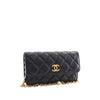 Chanel CC Quilted Lambskin Enamel and Pearl Wallet On Chain Secondhand