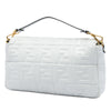 Fendi Large Zucca Embossed Leather Baguette Satchel Secondhand