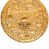 Chanel CC Gold Plated Swirl Medallion Brooch Secondhand
