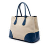 Prada Large Canapa and Saffiano Double Satchel Secondhand