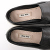 Miu Miu Leather Slip-on in Black 5S9010, Size 38.5 EU Secondhand