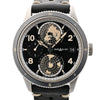 Secondhand Montblanc Geosphere 119286 BBGJ3HDQ3 SS x Leather AT Watch with Black Dial
