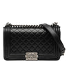 Chanel Old Medium Quilted Lambskin Boy Flap Secondhand