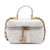 Chanel Mini CC Quilted Caviar Chain Zip Around Vanity Case Secondhand