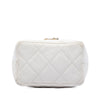 Chanel Mini CC Quilted Caviar Chain Zip Around Vanity Case Secondhand