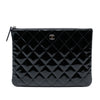 Chanel Medium Quilted Patent O Case Clutch Secondhand