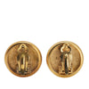 Chanel Gold Plated Round Button Clip On Earrings Secondhand