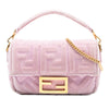 Fendi Mini Zucca Embossed Velvet Baguette Satchel Secondhand