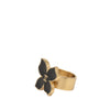 Chanel CC Gold Plated Enamel Butterfly Ring Secondhand