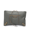 Balenciaga Lambskin Motocross Metallic Edge Flat Clutch Secondhand