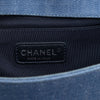 Chanel Old Medium Chevron Denim Boy Flap Secondhand