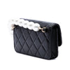 Chanel Quilted Lambskin Maxi Pearls Clutch With Chain Secondhand