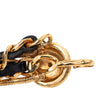 Chanel Gold Plated Leather Woven Chain Medallion Belt Secondhand