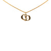 Dior Gold Plated CD Logo Pendant Necklace Secondhand