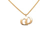Dior Gold Plated CD Logo Pendant Necklace Secondhand