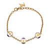 Louis Vuitton Gold Plated Strass Gamble Bracelet Secondhand