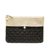 Chanel Medium Quilted Lambskin and Metallic Calfskin Pearl O Case Clutch Secondhand