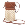 Celine Triomphe Coated Canvas Phone Pouch Flap Crossbody Secondhand