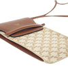Celine Triomphe Coated Canvas Phone Pouch Flap Crossbody Secondhand