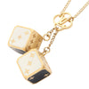 Louis Vuitton Gold Plated Game On Dice Pendant Necklace Secondhand