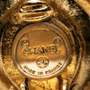 Chanel Gold Plated Rhinestone Round Clip On Earrings Secondhand
