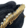 Chanel Gold Plated CC Faux Pearl Rhinestone Brooch Secondhand