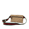 Gucci GG Canvas Web Double Pocket Belt Bag Secondhand
