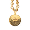Chanel CC Gold Plated Round Pendant Necklace Secondhand