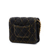 Chanel Mini Quilted Denim Double You Card Holder with Chain Secondhand