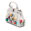 Fendi Micro Studded Calfskin Peekaboo Iconic Satchel Secondhand