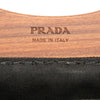 Prada Canvas Wood Handle Canapa Logo Satchel Secondhand