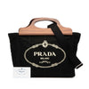 Prada Canvas Wood Handle Canapa Logo Satchel Secondhand