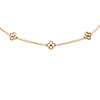 Louis Vuitton Gold Plated Flower Full Necklace Secondhand